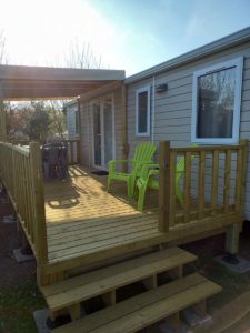 location mobil home camping familial bannalec finistère sud